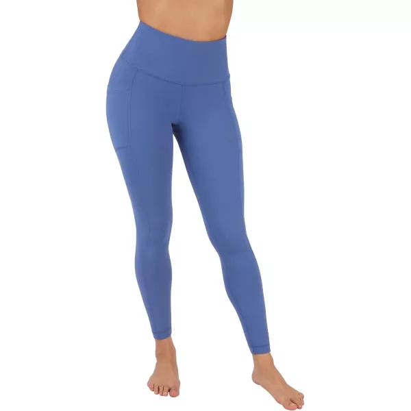 imageYogalicious High Waist Ultra Soft 78 Ankle Length Leggings with Pockets for WomenGray Blue Nude Tech