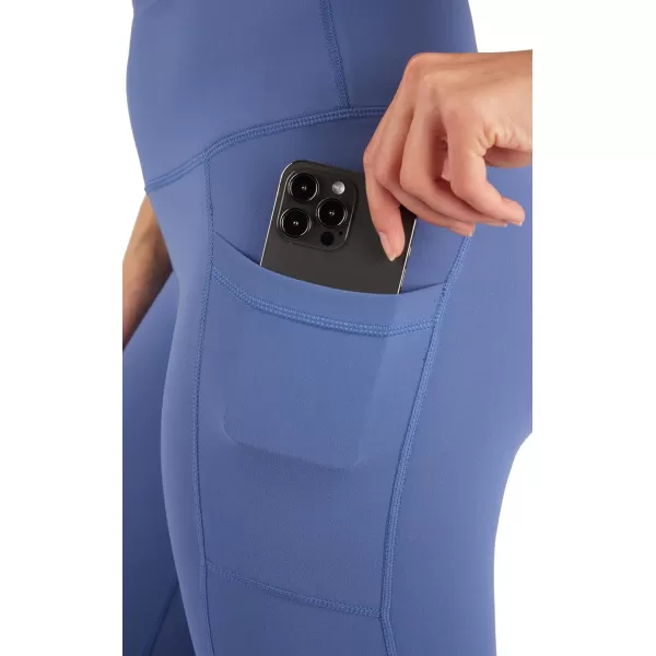 imageYogalicious High Waist Ultra Soft 78 Ankle Length Leggings with Pockets for WomenGray Blue Nude Tech