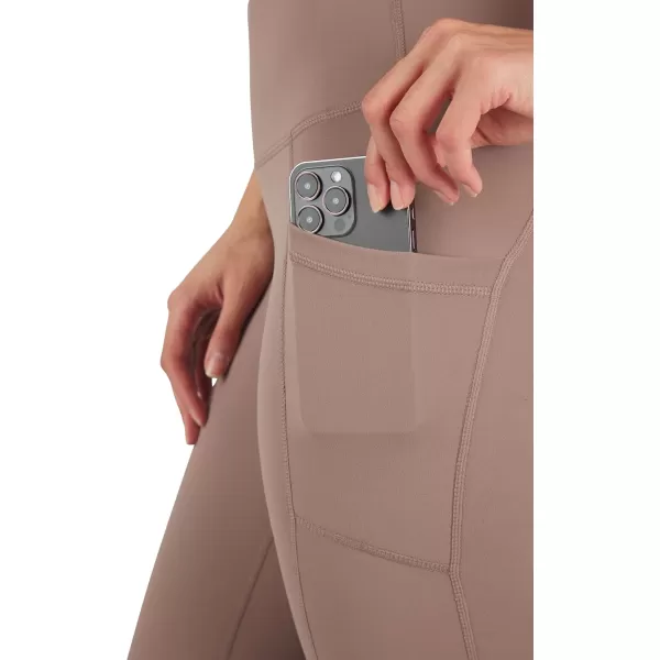 imageYogalicious High Waist Ultra Soft 78 Ankle Length Leggings with Pockets for WomenLeafless Tree Nude Tech