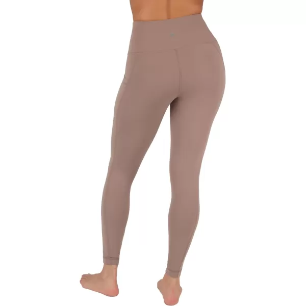 imageYogalicious High Waist Ultra Soft 78 Ankle Length Leggings with Pockets for WomenLeafless Tree Nude Tech