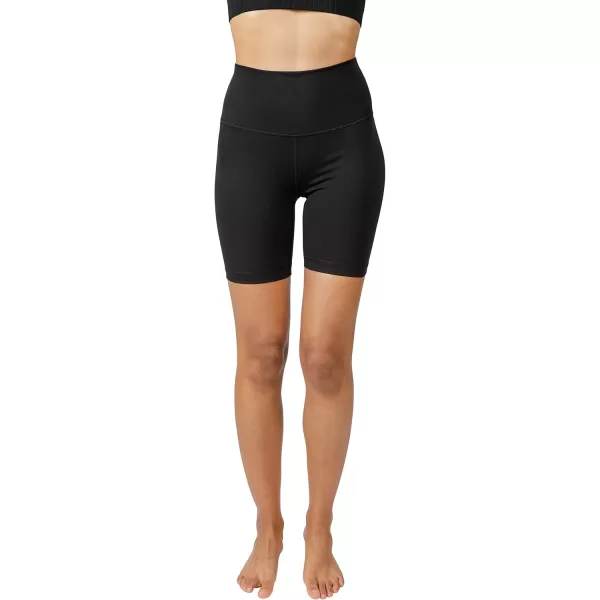 imageYogalicious Lux High Waist Squat Proof Biker Short  2 Pack 5quot 7quotMauve WineBlack 7 Elastic Free