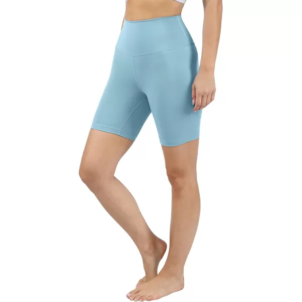 imageYogalicious Lux High Waist Squat Proof Biker Short  2 Pack 5quot 7quotSmoke BlueBlack 7 Elastic Free
