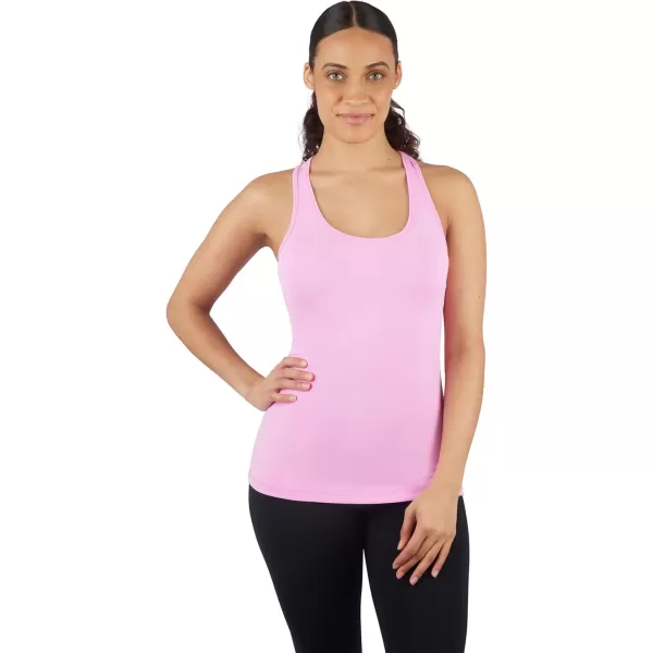 imageYogalicious 2 Pack Ultra Soft Lightweight Racerback Tank TopBonbonWhite