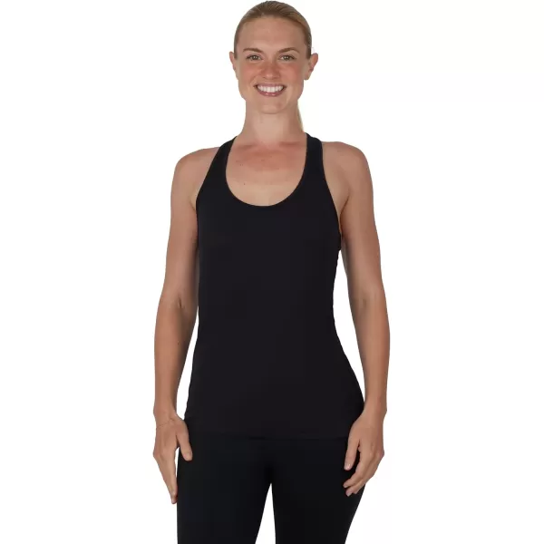 imageYogalicious 2 Pack Ultra Soft Lightweight Racerback Tank TopBurnt AmberBlack