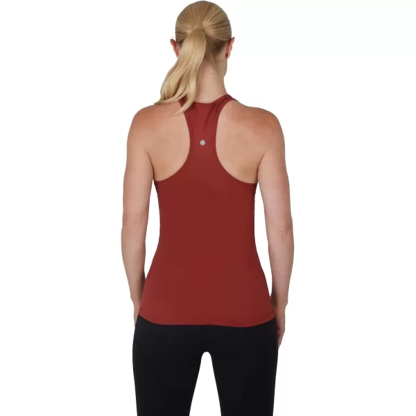 imageYogalicious 2 Pack Ultra Soft Lightweight Racerback Tank TopEarthen RedBlack