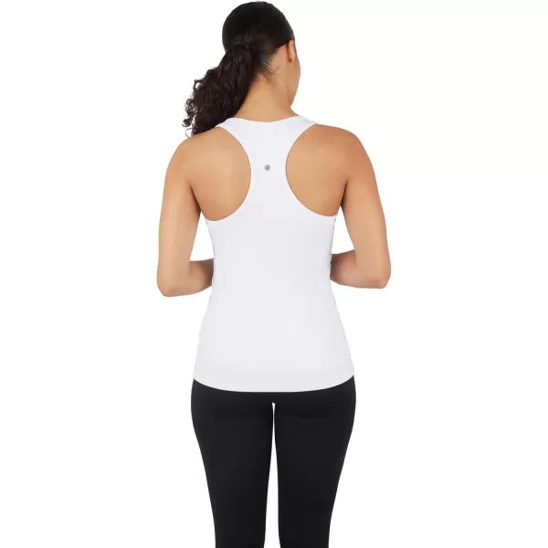 imageYogalicious 2 Pack Ultra Soft Lightweight Racerback Tank TopGreen MilieuWhite