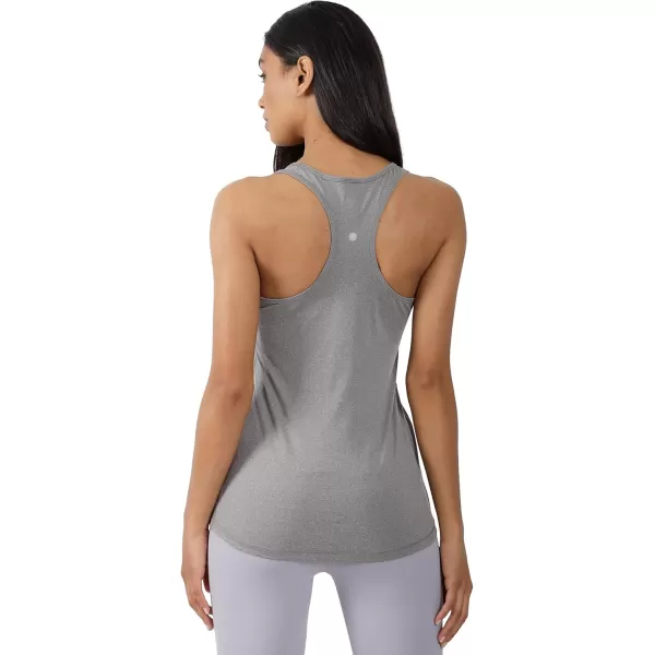 imageYogalicious 2 Pack Ultra Soft Lightweight Racerback Tank TopHtr GreyHtr Charcoal