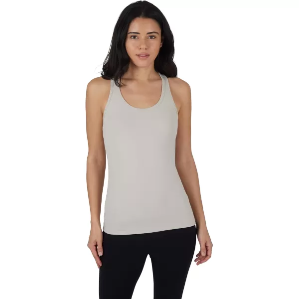 imageYogalicious 2 Pack Ultra Soft Lightweight Racerback Tank TopNacreous CloudGardenia