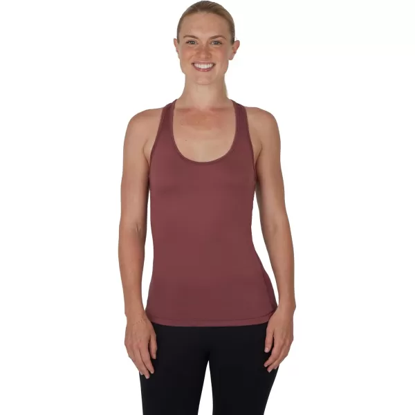 imageYogalicious 2 Pack Ultra Soft Lightweight Racerback Tank TopRose ValetHeather Charcoal