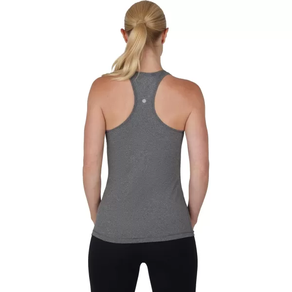 imageYogalicious 2 Pack Ultra Soft Lightweight Racerback Tank TopRustic ScarletHeather Charcoal