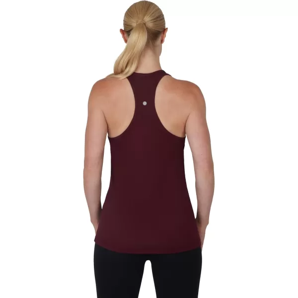 imageYogalicious 2 Pack Ultra Soft Lightweight Racerback Tank TopRustic ScarletHeather Charcoal