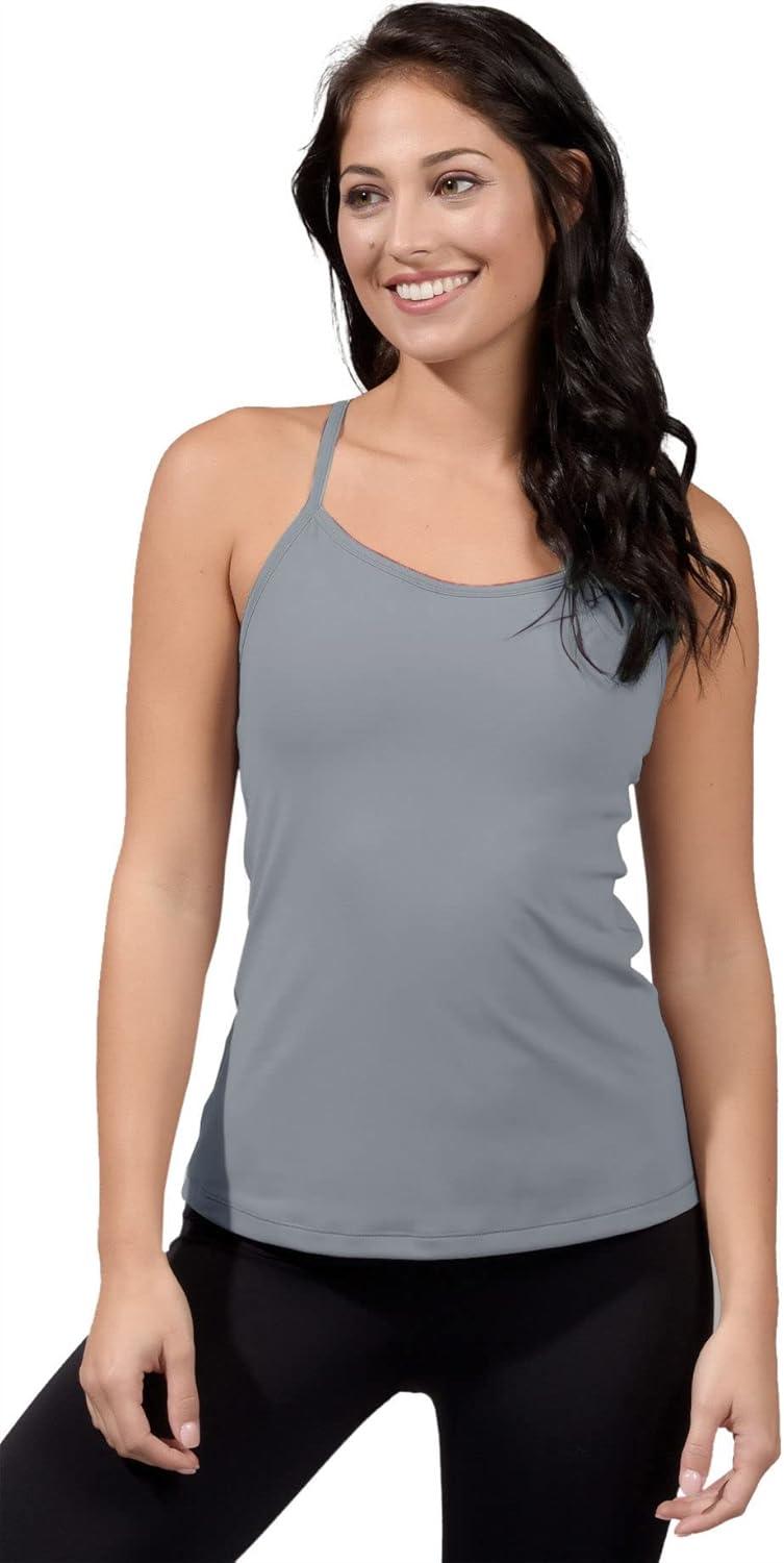 imageYogalicious Ultra Soft Lightweight Camisole Tank Top with Builtin Support Bra