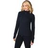 imageYogalicious Nude Tech Half Zip Long Sleeve Jacket with Front PocketsClassic Black