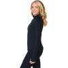 imageYogalicious Nude Tech Half Zip Long Sleeve Jacket with Front PocketsClassic Black