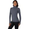 imageYogalicious Nude Tech Half Zip Long Sleeve Jacket with Front PocketsHeather Charcoal