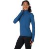 imageYogalicious Nude Tech Half Zip Long Sleeve Jacket with Front PocketsOcean Indigo