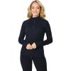 imageYogalicious Nude Tech Half Zip Long Sleeve Jacket with Front PocketsClassic Black