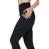 imageYogalicious High Waist Squat Proof Yoga Capri Leggings with Side Pockets for WomenBlack Lux Super High Waist With Pocket