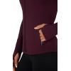 imageYogalicious Womens Ultra Soft Lightweight Full Zip Yoga Jacket with PocketsCabernet Nude Tech