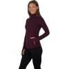 imageYogalicious Womens Ultra Soft Lightweight Full Zip Yoga Jacket with PocketsCabernet Nude Tech