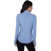 imageYogalicious Womens Ultra Soft Lightweight Full Zip Yoga Jacket with PocketsForever Blue Nude Tech