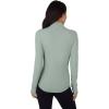 imageYogalicious Womens Ultra Soft Lightweight Full Zip Yoga Jacket with PocketsGreen Milieu Nude Tech