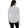imageYogalicious Womens Ultra Soft Lightweight Full Zip Yoga Jacket with PocketsHeather Light Grey Nude Tech
