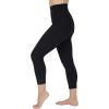 imageYogalicious High Waist Squat Proof Yoga Capri Leggings with Side Pockets for WomenBlack Lux Super High Waist With Pocket