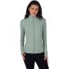 imageYogalicious Womens Ultra Soft Lightweight Full Zip Yoga Jacket with PocketsGreen Milieu Nude Tech