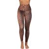 imageYogalicious High Waist Squat Proof Soft Printed Leggings for WomenJaguar Brown
