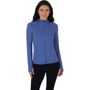 imageYogalicious Lightweight FullZip Hooded Workout Jacket with ThumbholesGray Blue