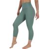 imageYogalicious High Waist Buttery Soft Lightweight Capri Leggings High Rise Workout Yoga Pants for WomenChinois Green Lux