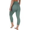 imageYogalicious High Waist Buttery Soft Lightweight Capri Leggings High Rise Workout Yoga Pants for WomenChinois Green Lux