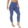 imageYogalicious High Waist Buttery Soft Lightweight Capri Leggings High Rise Workout Yoga Pants for WomenGray Blue Nude Tech