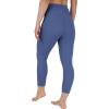 imageYogalicious High Waist Buttery Soft Lightweight Capri Leggings High Rise Workout Yoga Pants for WomenGray Blue Nude Tech