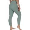 imageYogalicious High Waist Buttery Soft Lightweight Capri Leggings High Rise Workout Yoga Pants for WomenGreen Milieu Nude Tech