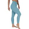 imageYogalicious High Waist Buttery Soft Lightweight Capri Leggings High Rise Workout Yoga Pants for WomenSmoke Blue Lux