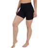 imageYogalicious Womens 5 7 High Waisted Biker Shorts Squat Proof Workout Yoga Short 2 PackBlackBlack 5 Elastic Free