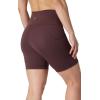 imageYogalicious Womens 5 7 High Waisted Biker Shorts Squat Proof Workout Yoga Short 2 PackCocoa W Pocket  Black No Pocket 7