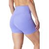 imageYogalicious Womens 5 7 High Waisted Biker Shorts Squat Proof Workout Yoga Short 2 PackDeep Periwinkle W Pocket  Black No Pocket 5