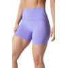 imageYogalicious Womens 5 7 High Waisted Biker Shorts Squat Proof Workout Yoga Short 2 PackDeep PeriwinkleBlack 5 Elastic Free