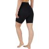 imageYogalicious Womens 5 7 High Waisted Biker Shorts Squat Proof Workout Yoga Short 2 PackGreen MilieuBlack 7 Elastic Free