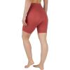 imageYogalicious Womens 5 7 High Waisted Biker Shorts Squat Proof Workout Yoga Short 2 PackMarsalaBlack 7 Elastic Free
