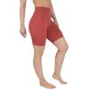 imageYogalicious Womens 5 7 High Waisted Biker Shorts Squat Proof Workout Yoga Short 2 PackMarsalaBlack 7 Elastic Free