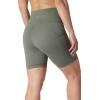 imageYogalicious Womens 5 7 High Waisted Biker Shorts Squat Proof Workout Yoga Short 2 PackMulled Basil W Pocket  Black No Pocket 7