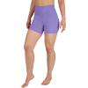 imageYogalicious Womens 5 7 High Waisted Biker Shorts Squat Proof Workout Yoga Short 2 PackPurple HebeBlack 5 Elastic Free