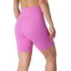 imageYogalicious Womens 5 7 High Waisted Biker Shorts Squat Proof Workout Yoga Short 2 PackSpring Crocus W Pocket  Black No Pocket 7