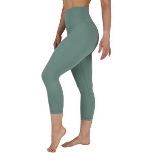 imageYogalicious High Waist Buttery Soft Lightweight Capri Leggings High Rise Workout Yoga Pants for WomenChinois Green Lux