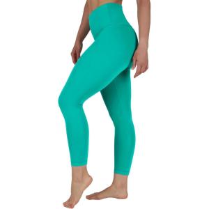 imageYogalicious High Waist Buttery Soft Lightweight Capri Leggings High Rise Workout Yoga Pants for WomenDynasty Green Lux