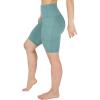 imageYogalicious Womens High Waisted Biker Shorts Workout Running Spandex Yoga Shorts 35quot 5quot 7quot 9quotChinois Green 9